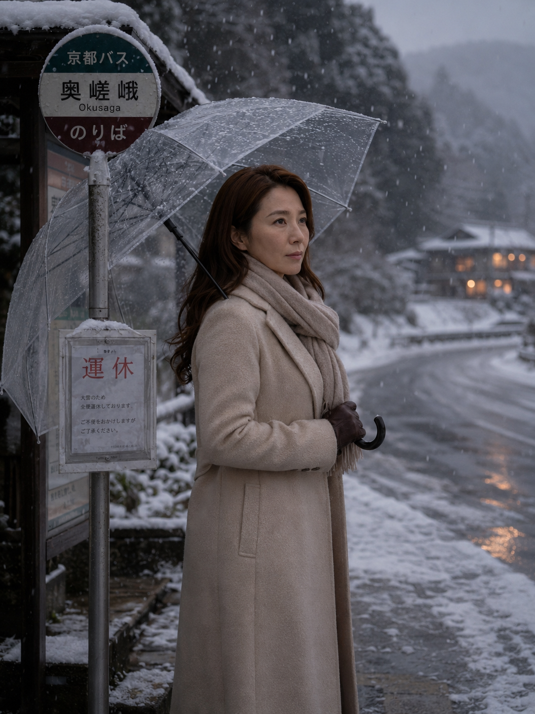 水瀬佳乃 雪のバス停