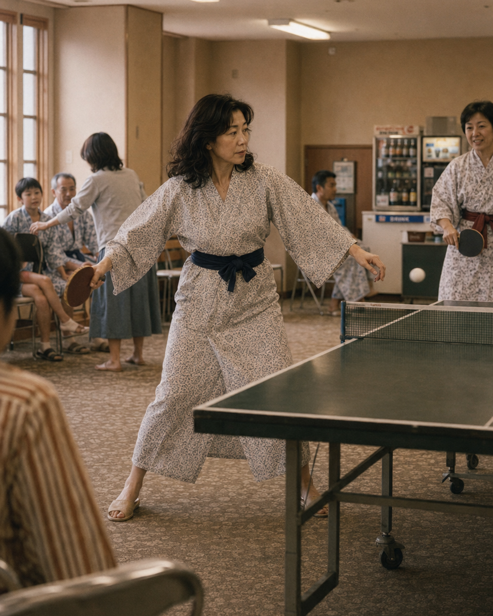 1978年熱海のホテル卓球