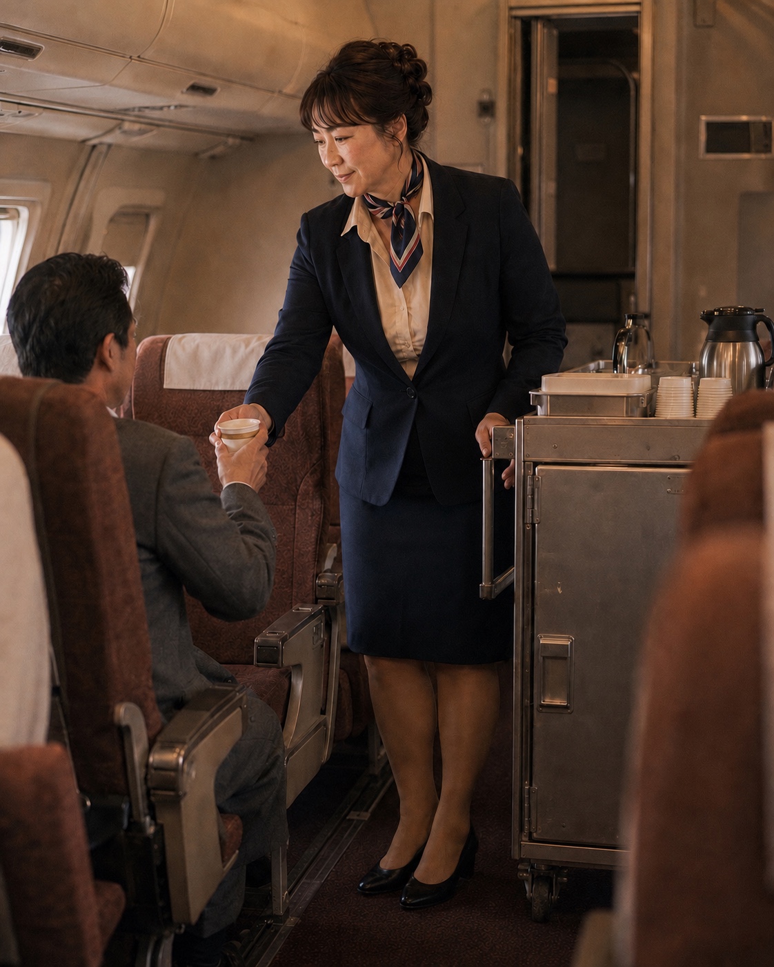 1979年の機内客室サービス