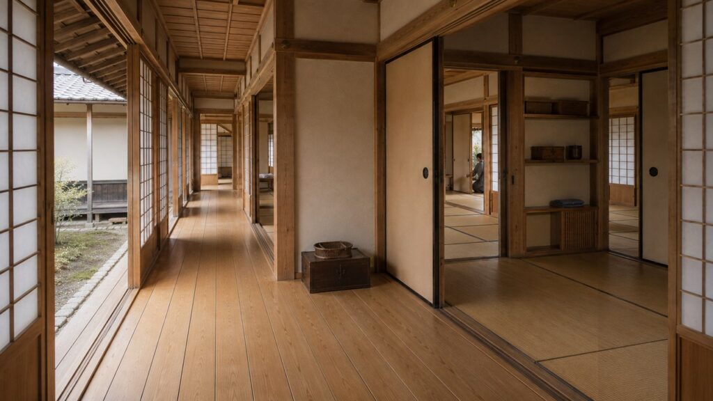 Research-based reconstruction of an inner corridor route in the early Edo Ooku around 1640