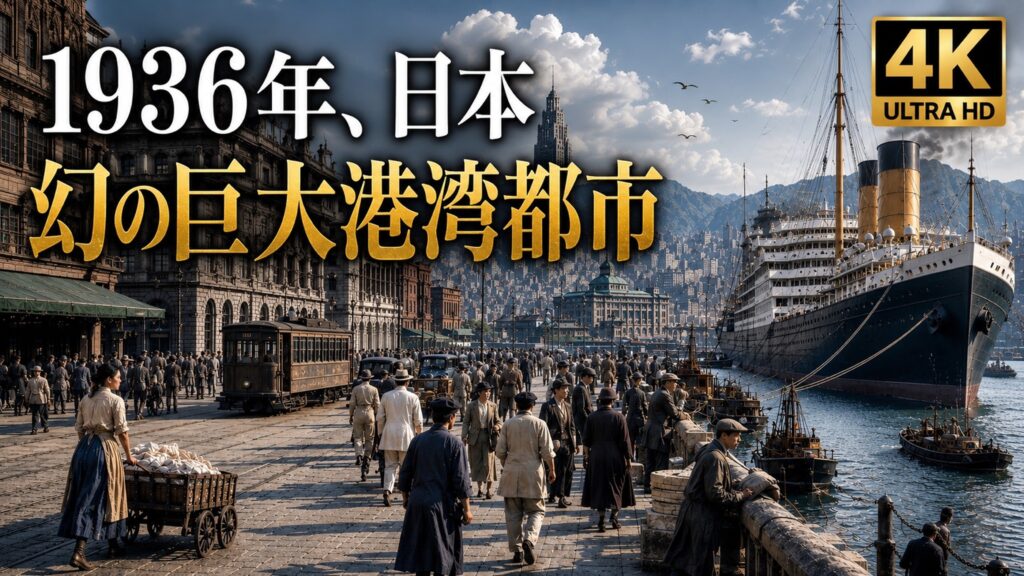 1936年の架空港湾都市・鏡島を舞台にしたTHE LINEN RUN EP01のビジュアル